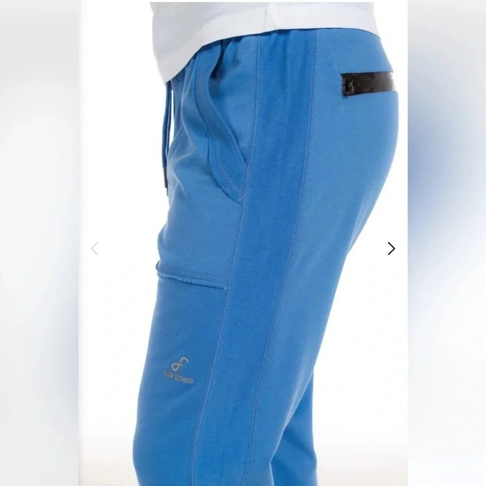 Ably Filium Tech Sweatpants Men’s Blue Performance Joggers Athleisure Stretch - Picture 8 of 11